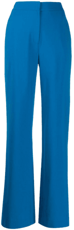 Shop blue DVF Diane von Furstenberg high-rise wide leg trousers with Express Delivery - Farfetch