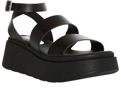 TENYSI Black Leather Platform Sandal | Women's Sandals – Steve Madden