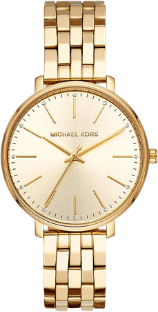 Amazon.com: Michael Kors Women's Pyper Stainless Steel Quartz Watch with Stainless-Steel-Plated Strap, Gold, 16 (Model: MK3898) : Clothing, Shoes & Jewelry