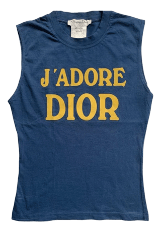 Dior J'adore Tank atop Blue Yellow