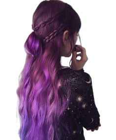 Stunning whimsical style on @rightmew using our Plum + Orchid Purples #lunartides #purplehair | Hair styles, Cool hair color, Plum purple hair