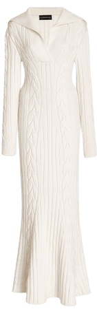 Cable-Knit Wool Midi Dress By Brandon Maxwell | Moda Operandi