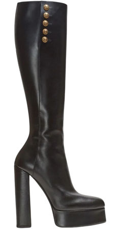 Balmain Brune knee-high Leather Boots - Farfetch