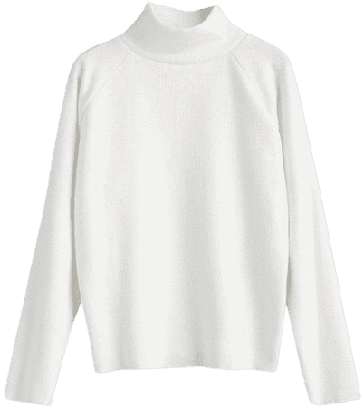Turtleneck White Sweater