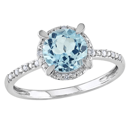 Crystal blue ring
