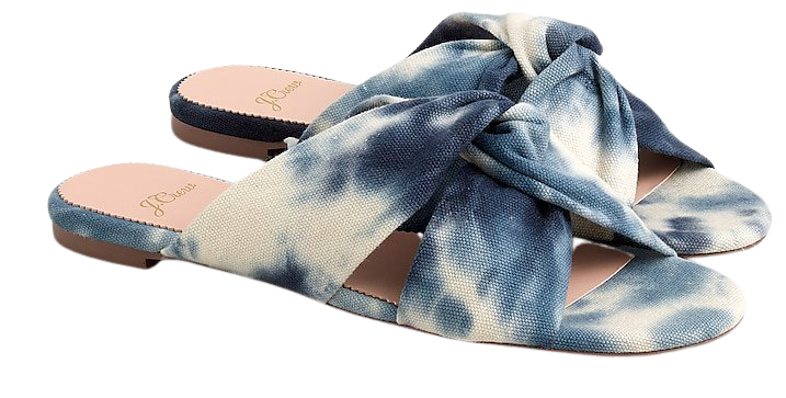 J.Crew: Twisted-knot Sandals In Tie-dyed Canvas For Women
