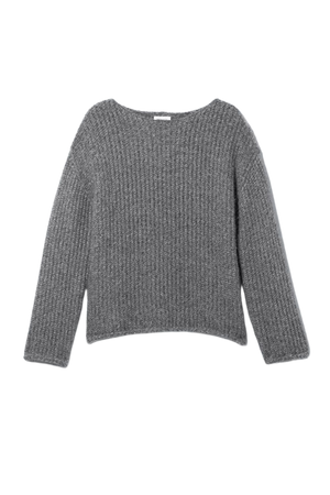 Tone Open Structure Sweater - Dark Grey - Weekday WW