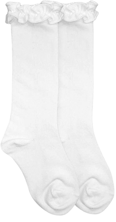 Jefferies Socks Little Girls Ruffle Knee High Socks 1 Pack | Zappos.com