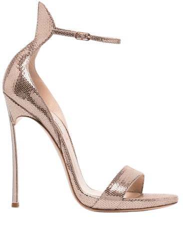 Casadei Blade sequin-embellished leather sandals - FARFETCH