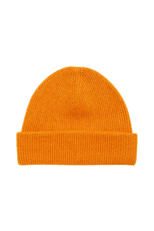 Soft knit beanie - Warm orange - Hats - Monki GB
