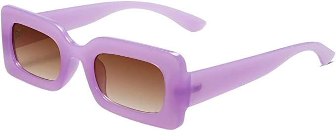 Amazon.com: SOJOS Retro 90s Nude Rectangle Sunglasses For Women Trendy Chunky Glasses Purple Frame Brown Lens : Clothing, Shoes & Jewelry