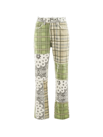 Ditsy Floral Printed Denim Pants | Bottoms | Kollyy Women Pants Fashion Green Denim Pants | kollyy