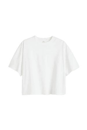 H&M+ Cotton T-shirt - White - Ladies | H&M US
