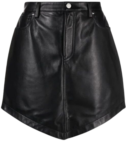 Alexandre Vauthier Asymmetric Leather Skirt - Farfetch