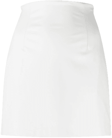 Shop white GAUGE81 high-waisted faux leather mini skirt with Express Delivery - Farfetch