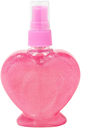 Claire's Club Pink Glitter Heart Body Mist | Claire's US