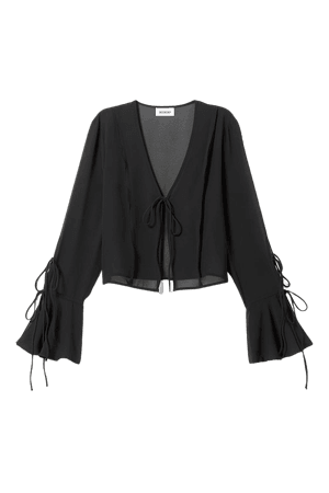 Violet Chiffon Blouse - Black - Shirts & blouses - Weekday WW