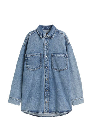 Feather Soft Denim Shirt - Light denim blue - Ladies | H&M US