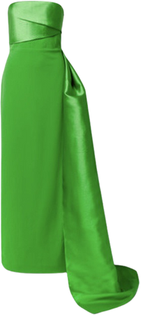 green strapless solace London dress