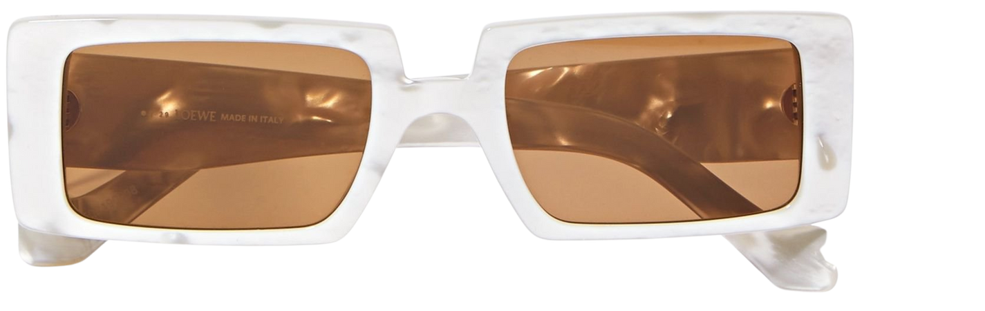 White Square-frame marbled acetate sunglasses | Loewe | NET-A-PORTER
