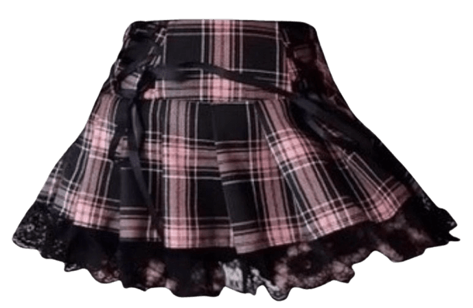 plaid e-girl skirt