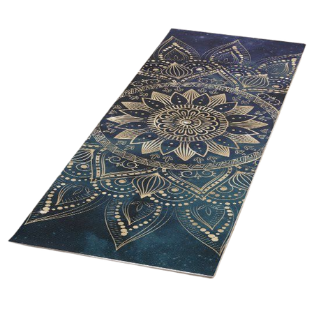 Elegant Gold Mandala Blue Galaxy Design Yoga Mat | Zazzle.com