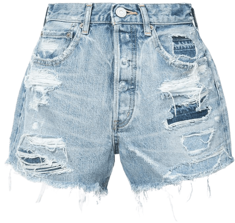 Vintage distressed denim shorts