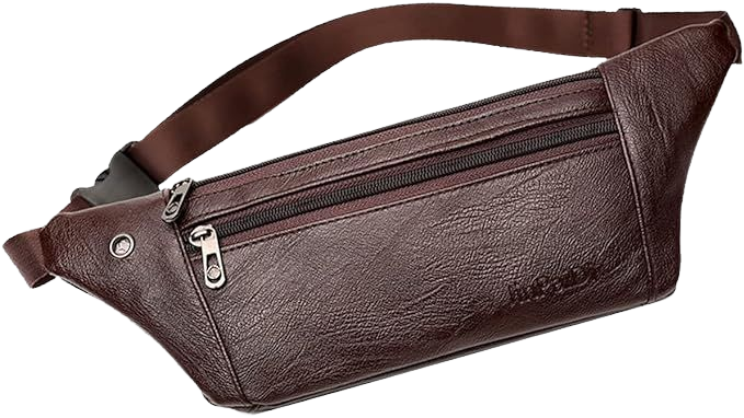 Amazon.com | Belt Bag Adjustable Waist Pack Pu Leather Bum Bag for Hiking Dog Walking Travel Outdoor Activities | Waist Packs