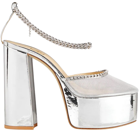 Shop Nalebe Stellar Metallic Leather Platform Sandals | Saks Fifth Avenue