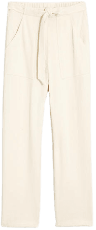 Brushed Herringbone Jacquard Tie-Waist Tapered Pants