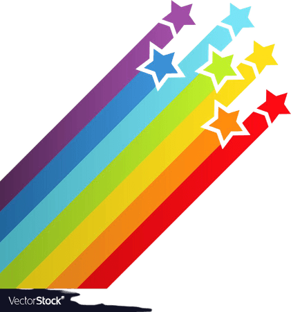 Background with rainbow stars Royalty Free Vector Image