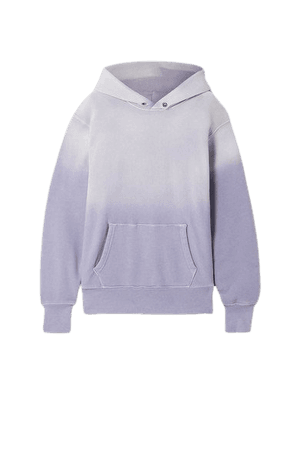 Ombre Cotton-jersey Hoodie - Lilac