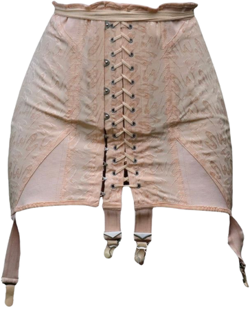 Antique Peach Corset Girdle Skirt