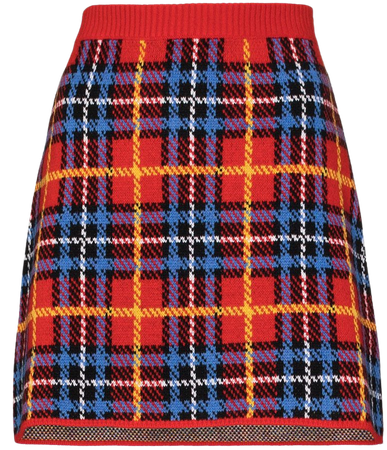 Miu Miu tartan-check mini skirt - FARFETCH