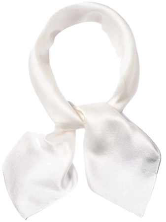 white silk scarf