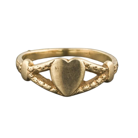 10k Gold Heart Ring 10k Gold Pinky Ring Vintage Heart | Etsy
