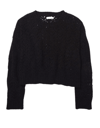 AE Pointelle Crew Neck Sweater