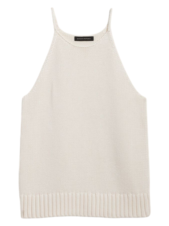 Cotton-Silk Sweater Tank | Banana Republic