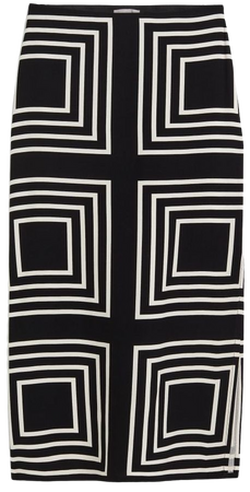 Pencil Skirt - Black/geometric pattern - Ladies | H&M US