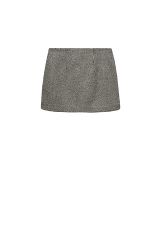 Houndstooth straight mini skirt - Women | Mango USA