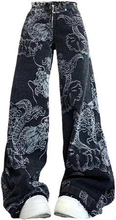 Japanese Dragon Aesthetic Jeans | BOOGZEL CLOTHING – Boogzel Clothing