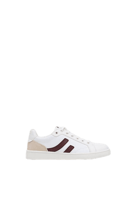 White trainers with side stripe detail - Women's Just in | Stradivarius United States
