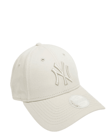 New Era 9Forty NY cap in off white tonal | ASOS