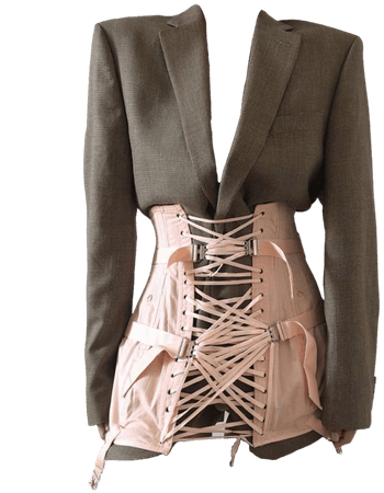 reworked corsetted blazer dress