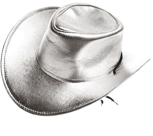 silver cowboy hat