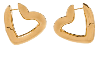 Loop Heart-Shaped Gold-Tone Hoop Earrings By Balenciaga | Moda Operandi
