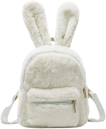 Amazon.com: Bunny Backpack, Mini Fur Backpack for Girls Cute Rabbit Ear Satchel Shoulder bag Purse Plush Handbags (White) : Clothing, Shoes & Jewelry