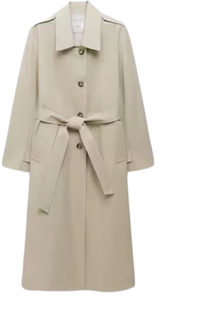 Cotton trench coat with shirt collar - Women | Mango USA