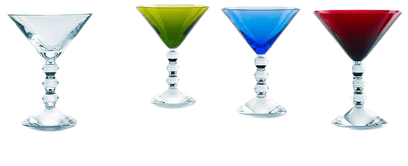 Baccarat Vega Martini Glasses, 4-Piece Set