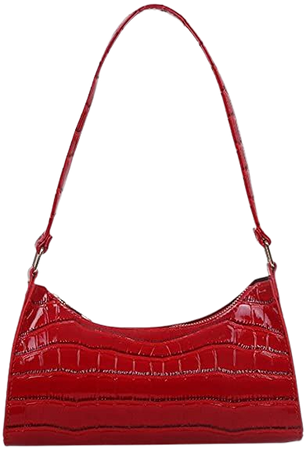 Women New Womens Bag Simple Women Crocodile Single Shoulder Bag Fashion Handbag Purses (Red): Handbags: Amazon.com